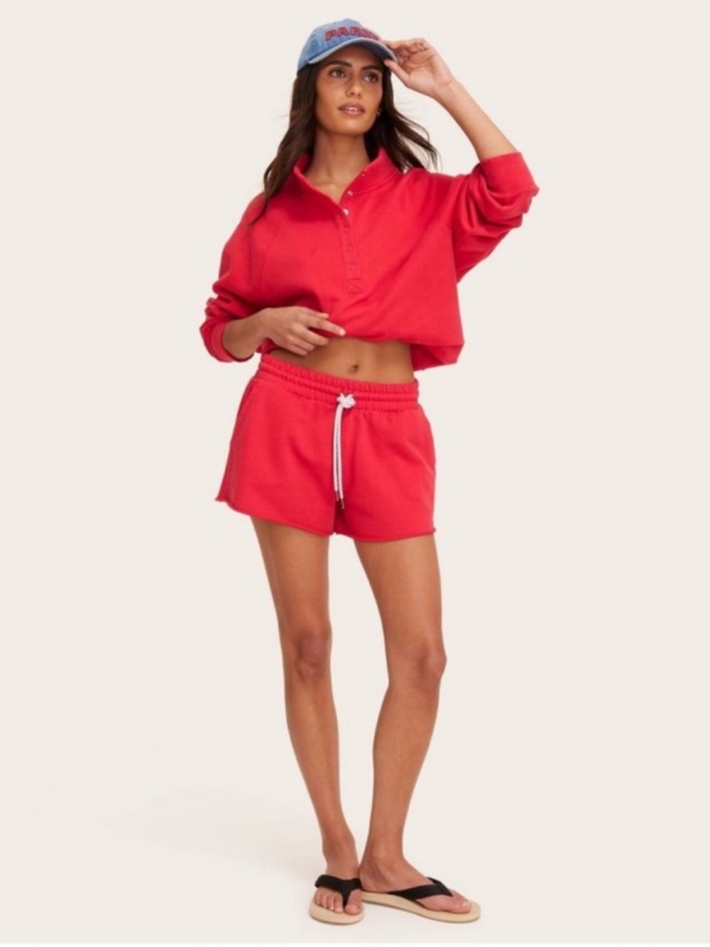 NWT Parke x Target Athletic Drawstring Women's Shorts in Red - Picture 2 of 5